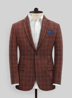 Italian Alonxi Checks Tweed Suit -Elite Attire Store italianalonxicheckstweedsuitlook 2
