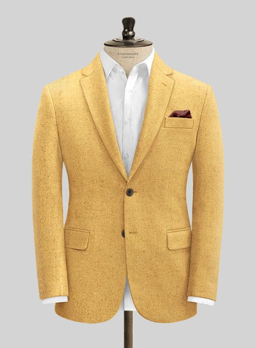 Italian Amber Yellow Tweed Suit 4 Italian Amber Yellow Tweed Suit - Image 2