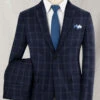 Reda Blue Checks Wool Suit -Elite Attire Store italianbluecheckswoolsuitlook c39c9bd8 83f9 4292 95aa a28a1659509c