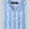 Italian Blue Class Stripe Shirt -Elite Attire Store italianblueclassstripeshirtlook