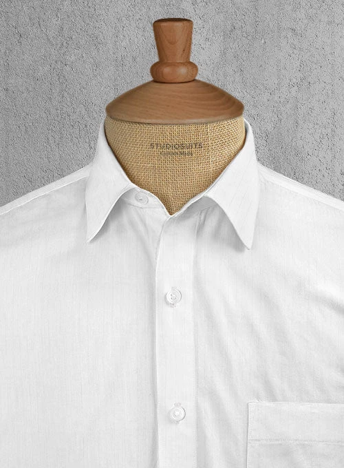 Italian Cotton Stripe Sueni White Shirt 4 Italian Cotton Stripe Sueni White Shirt - Image 2