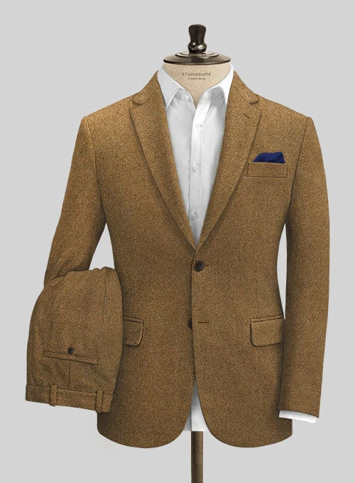 Italian Credi Mid Brown Tweed Suit 3 Italian Credi Mid Brown Tweed Suit