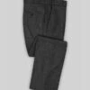 Italian Highlander Charcoal Herringbone Tweed Pants