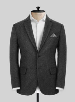 Italian Highlander Charcoal Herringbone Tweed Suit -Elite Attire Store italianhighlandercharcoalherringbonetweedsuitlk 2