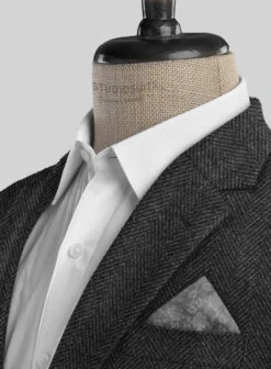 Italian Highlander Charcoal Herringbone Tweed Suit -Elite Attire Store italianhighlandercharcoalherringbonetweedsuitlk 3