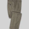 Italian Highlander Stone Beige Herringbone Tweed Pants