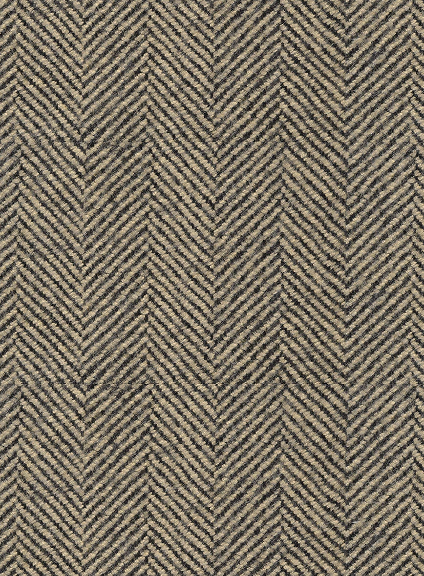 Italian Highlander Stone Beige Herringbone Tweed Suit 10 Italian Highlander Stone Beige Herringbone Tweed Suit - Image 8