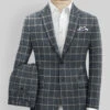 Italian Highlander Emilo Blue Tweed Suit -Elite Attire Store italianhighldemilobluetwdsuitlk