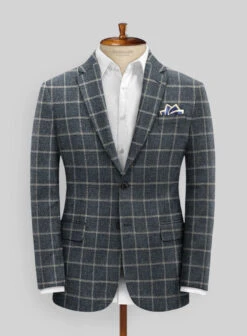 Italian Highlander Emilo Blue Tweed Suit -Elite Attire Store italianhighldemilobluetwdsuitlk 2