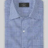 Italian Lombardo Azure Blue Checks Shirt -Elite Attire Store italianlombardoazurbluecheckshirtlook