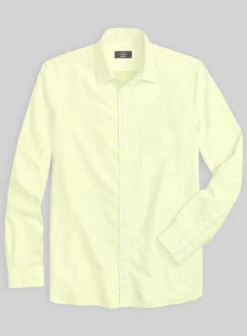 Italian Lombardo Rib Lemon Yellow Shirt -Elite Attire Store italianlombardoriblemonyellowshirtlook 1