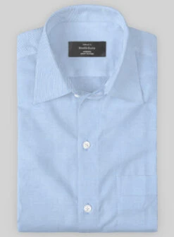 Italian Lombardo Twill Picton Blue Shirt