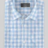Italian Linen Mabel Blue Check Shirt 2 Italian Linen Mabel Blue Check Shirt -Elite Attire Store italianmabelbluecheckshirtlook