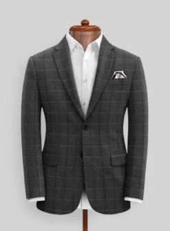 Italian Serto Checks Tweed Suit -Elite Attire Store italiansertocheckstweedsuitlook 2