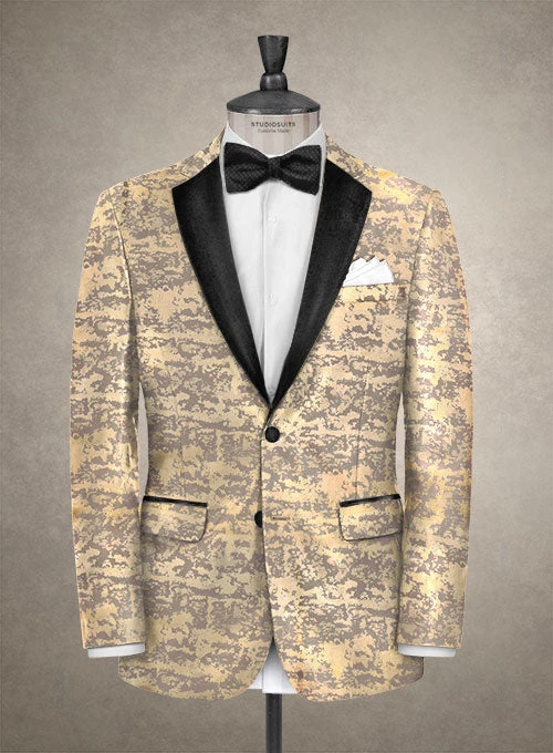 Italian Silk Golden Tuxedo Suit 4 Italian Silk Golden Tuxedo Suit - Image 2