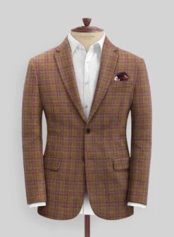 Italian Valmi Checks Tweed Suit 11 Italian Valmi Checks Tweed Suit -Elite Attire Store italianvalmicheckstweedsuitlook 2