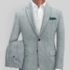 Italian Wide Herringbone Light Blue Tweed Suit 1 Italian Wide Herringbone Light Blue Tweed Suit -Elite Attire Store italianwdehrrngbnlghtblutweedsuit