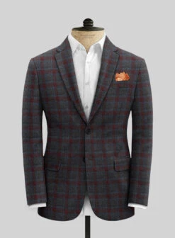 Italian Zaul Checks Tweed Suit -Elite Attire Store italianzaulcheckssuitlook 2