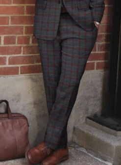 Italian Zaul Checks Tweed Suit -Elite Attire Store italianzaulcheckssuitlook 3