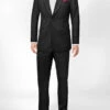 Italian Style Black Wool Tuxedo - Satin Trim