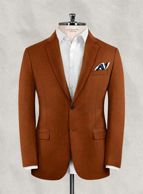 Italian Wool Cashmere Ginger Orange Suit 4 Italian Wool Cashmere Ginger Orange Suit - Image 2