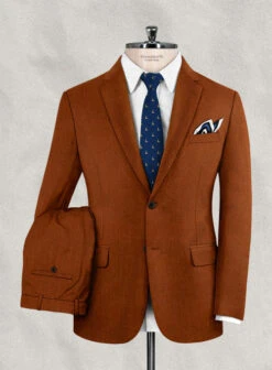 Italian Wool Cashmere Ginger Orange Suit
