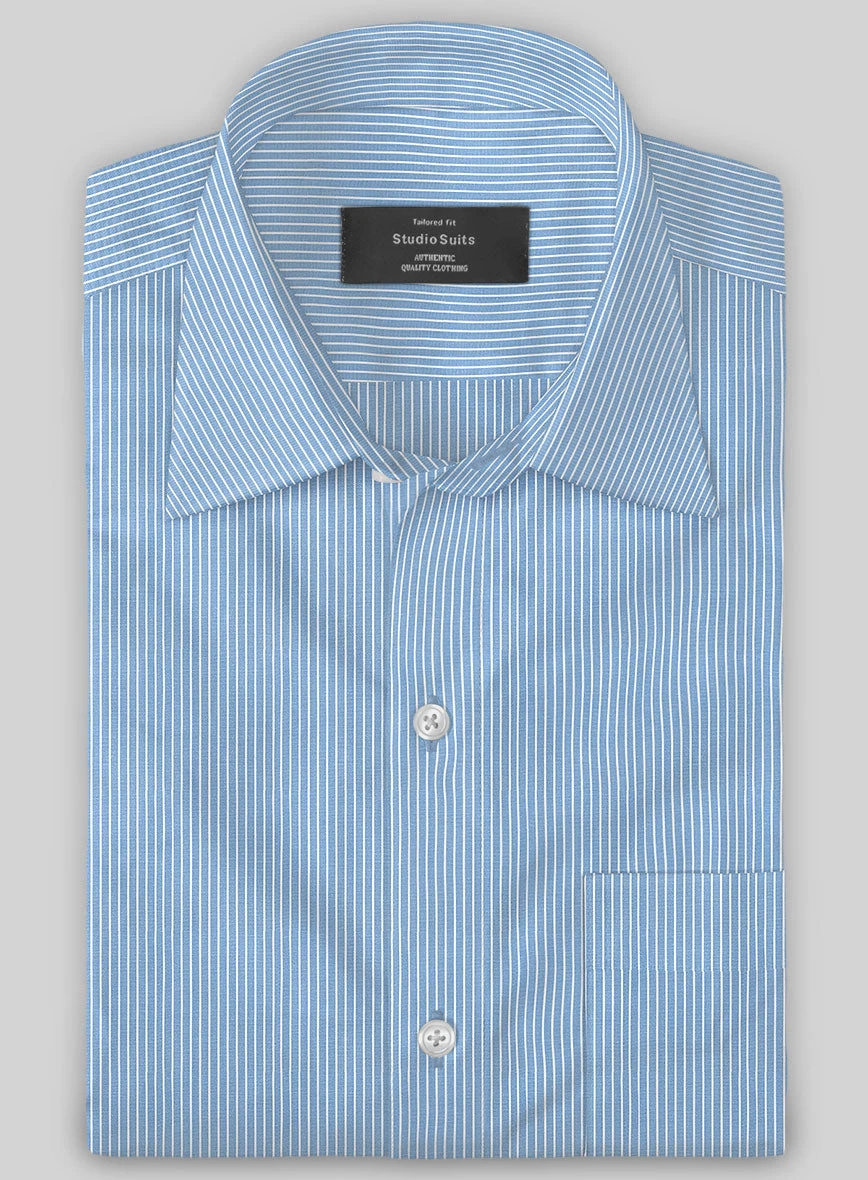 Italian Lombardo Mabel Blue Pinstripe Shirt 3 Italian Lombardo Mabel Blue Pinstripe Shirt