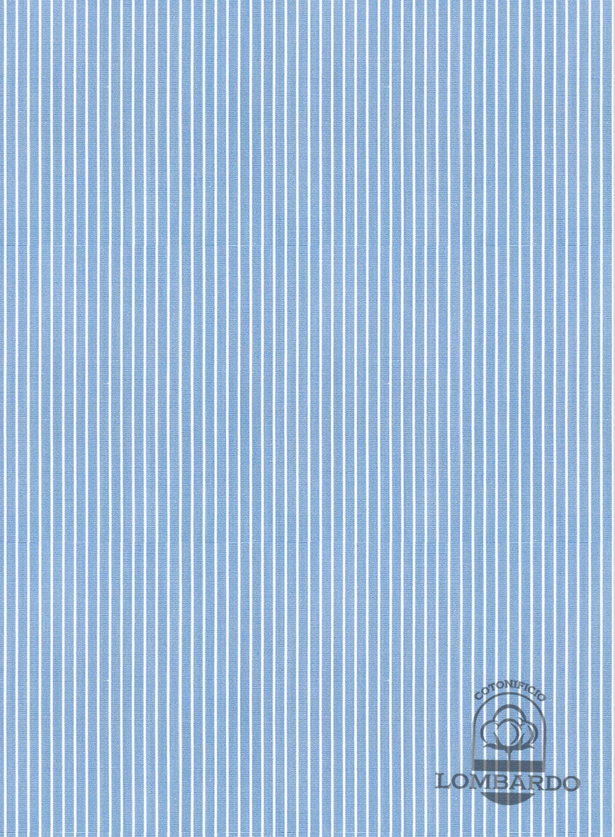 Italian Lombardo Mabel Blue Pinstripe Shirt 5 Italian Lombardo Mabel Blue Pinstripe Shirt - Image 3