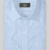 Italian Lombardo Mini Gingham Blue Checks Shirt