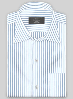 Italian Lombardo Banbury Blue Stripes Shirt
