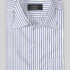 Italian Lombardo Banbury Navy Blue Stripes Shirt -Elite Attire Store italmrdbanburynavybluestripeshirtlk