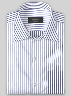 Italian Lombardo Banbury Navy Blue Stripes Shirt