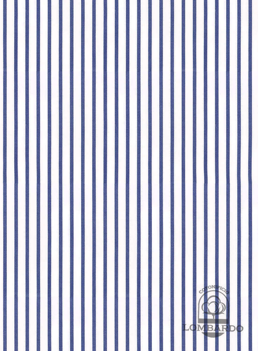 Italian Lombardo Banbury Navy Blue Stripes Shirt 5 Italian Lombardo Banbury Navy Blue Stripes Shirt - Image 3