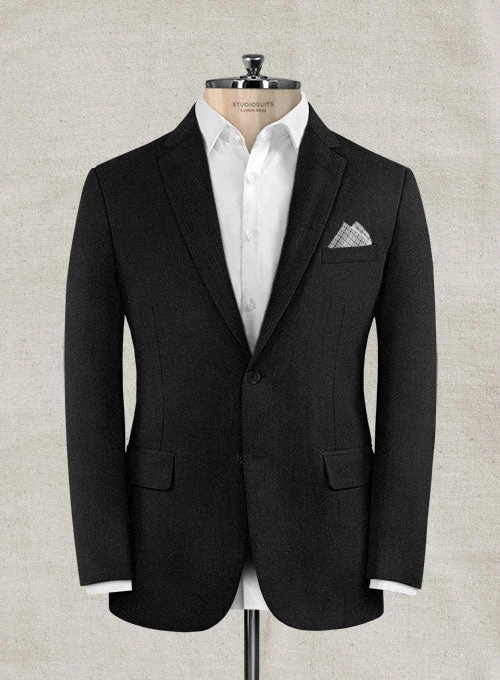 Italian Wool Cashmere Black Suit 5 Italian Wool Cashmere Black Suit - Image 3