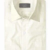 Ivory Herringbone Cotton Shirt -Elite Attire Store ivoryherringcottonshirtlook