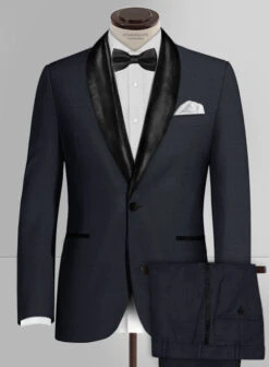 Special Agent Blue Wool Tuxedo Suit