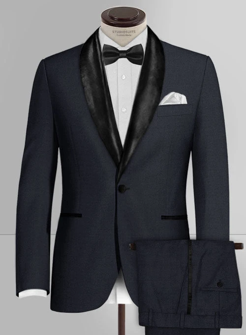Special Agent Blue Wool Tuxedo Suit 3 Special Agent Blue Wool Tuxedo Suit