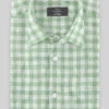 Light Green Checks Linen Shirt -Elite Attire Store lightgreencheckslinenshirtlook