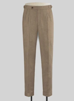 Light Weight Light Brown Highland Tweed Trousers