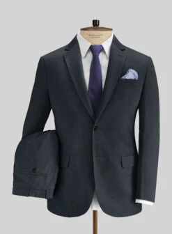 Loro Piana Dark Navy Cotton Suit