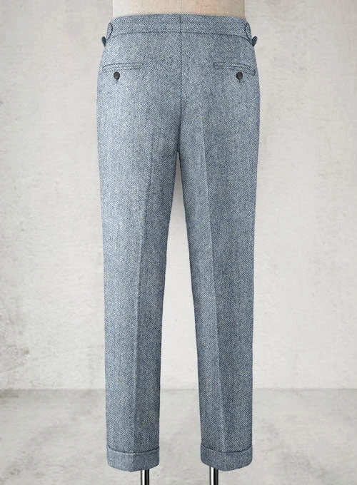 Light Blue Denim Highland Tweed Trousers 5 Light Blue Denim Highland Tweed Trousers - Image 3
