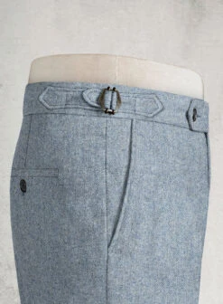 Light Blue Denim Highland Tweed Trousers 14 Light Blue Denim Highland Tweed Trousers -Elite Attire Store ltbluedenimtwhiglandtrouserslook 4