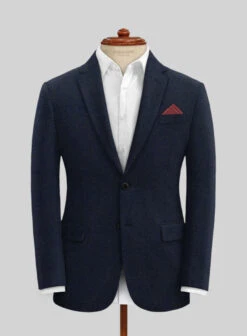 Light Weight Melange Dark Blue Tweed Suit -Elite Attire Store ltwtmeldkblutwsuitlook 2