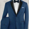 Napolean Casa Blue Wool Tuxedo Suit -Elite Attire Store napcasabluwltuxsuitlook