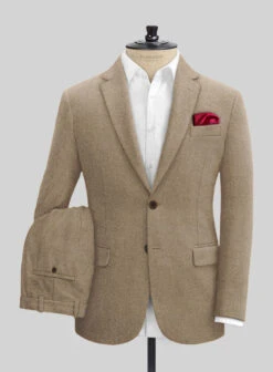 Naples Barista Beige Tweed Suit