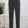 Naples Charcoal Highland Tweed Trousers -Elite Attire Store naplescharcoalhighlandtweedtroulk