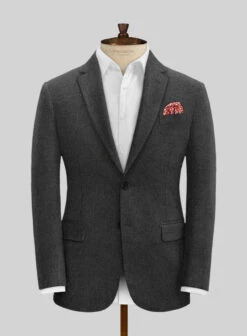 Naples Charcoal Tweed Suit -Elite Attire Store naplescharcoaltwdsuitlk 2