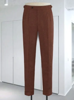 Naples Chestnut Highland Tweed Trousers
