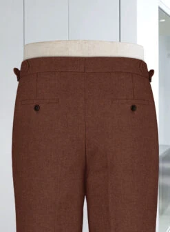 Naples Chestnut Highland Tweed Trousers -Elite Attire Store napleschestnuthighlandtweedtrousr 3