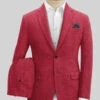 Naples Coral Pink Tweed Suit -Elite Attire Store naplescoralpinktwdsuitlk